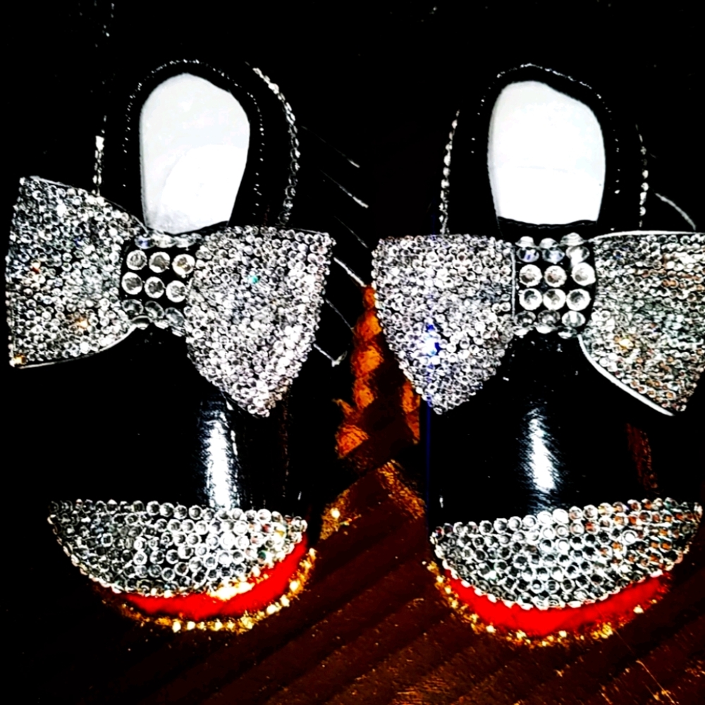 BLING BABY RED BOTTOMS SHOES